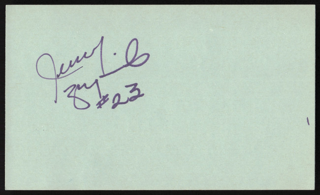 Jerry Zrymiak Autographed 3x5 Index Card WHA SKU #259073