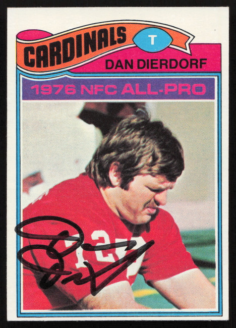 Dan Dierdorf Autographed 1977 Topps Card #90 St. Louis Cardinals SKU #259176