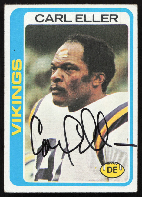 Carl Eller Autographed 1978 Topps Card #79 Minnesota Vikings SKU #259184