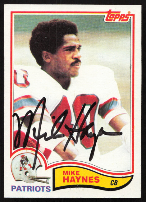 Mike Haynes Autographed 1982 Topps Card #153 New England Patriots SKU #259215