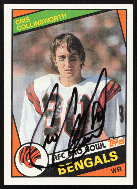Cris Collinsworth Autographed 1984 Topps Card #37 Cincinnati Bengals SKU #259238