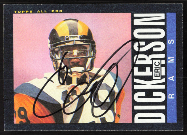 Eric Dickerson Autographed 1985 Topps Card #79 Los Angeles Rams SKU #259258