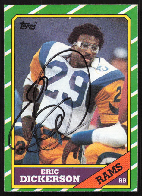Eric Dickerson Autographed 1986 Topps Card #78 Los Angeles Rams SKU #259271