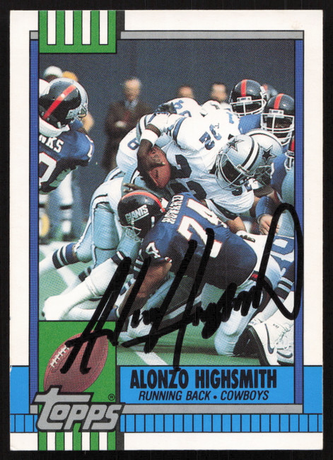 Alonzo Highsmith Autographed 1990 Topps Card #7T Dallas Cowboys SKU #259308