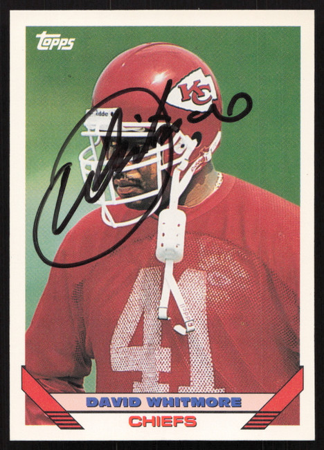 David Whitmore Autographed 1993 Topps Card #404 Kansas City Chiefs SKU #259376