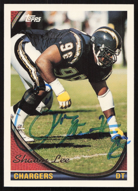Shawn Lee Autographed 1994 Topps Card #588 San Diego Chargers SKU #259384