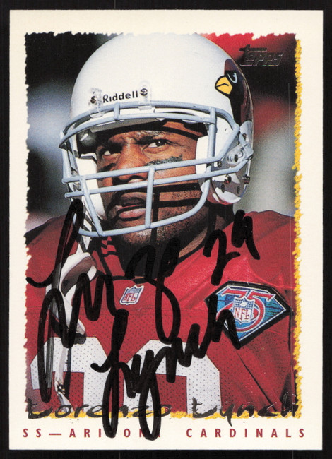 Lorenzo Lynch Autographed 1995 Topps Card #396 Arizona Cardinals SKU #259399
