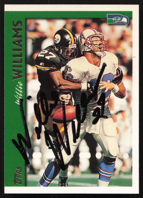 Willie Williams Autographed 1997 Topps Card #187 Seattle Seahawks SKU #259408