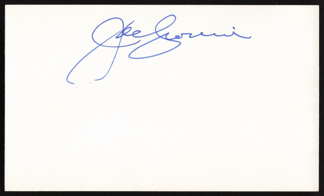 Joe Cronin Autographed 3x5 Index Card Boston Red Sox SKU #259564