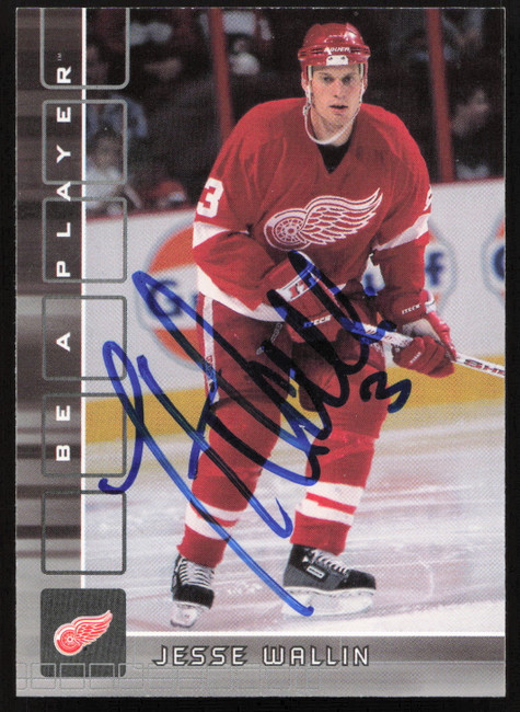 Jesse Wallin Autographed 2001-02 Be A Player Card #228 Detroit Red Wings SKU #259688