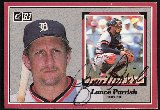 Lance Parrish Autographed 1983 Donruss Action All Stars Card #50 Detroit Tigers SKU #259697