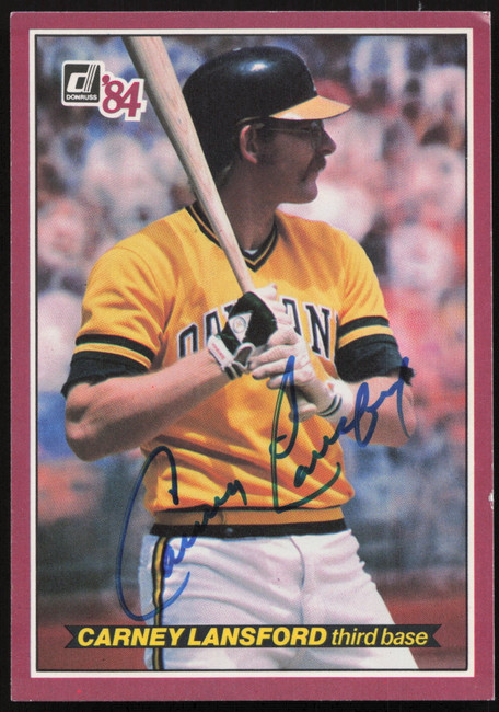 Carney Lansford Autographed 1984 Donruss Action All Stars Card #39 Oakland A's SKU #259710