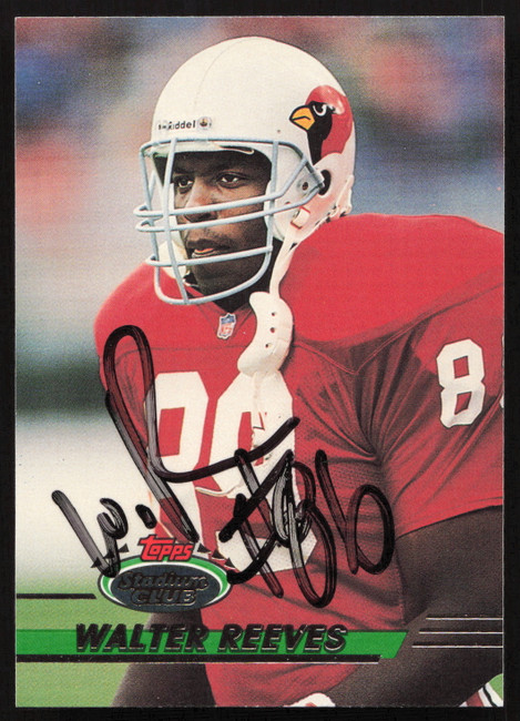 Walter Reeves Autographed 1993 Stadium Club Card #281 Arizona Cardinals SKU #261013