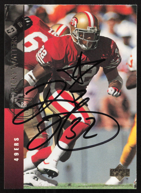 Ricky Watters Autographed 1994 Upper Deck Card #265 San Francisco 49ers SKU #260230
