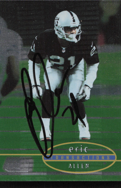 Eric Allen Autographed 1998 Stadium Club Card #51 Oakland Raiders SKU #261318