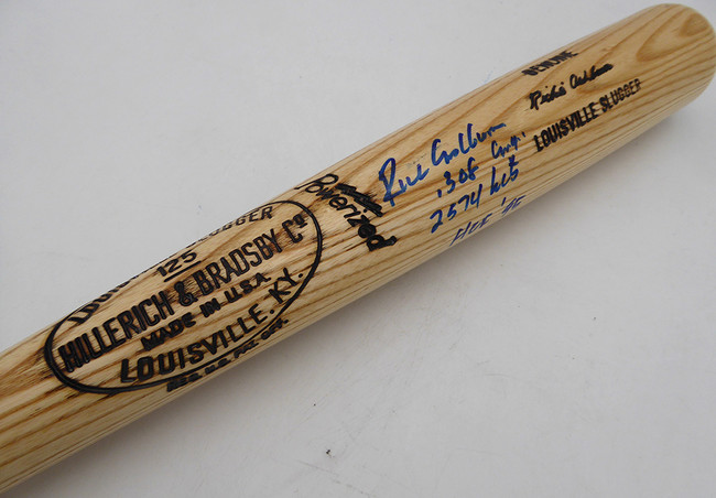 Richie Ashburn Autographed Louisville Slugger Game Model Bat Philadelphia Phillies ".308, 2574 Hits, HOF 95" Beckett BAS QR #BU87105