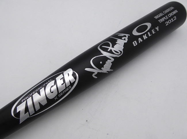 Miguel Cabrera Autographed Oakley Zinger Bat Detroit Tigers Beckett BAS QR #BU87107