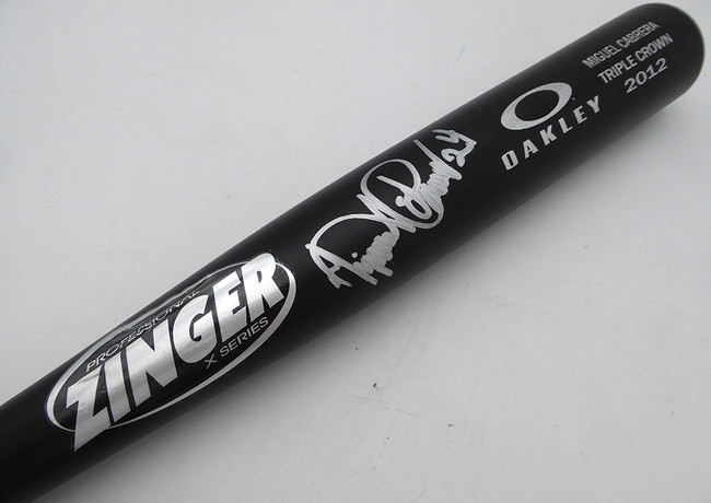 Miguel Cabrera Autographed Oakley Zinger Bat Detroit Tigers Beckett BAS QR #BU87121