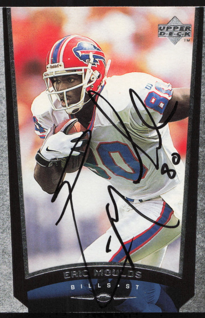 Eric Moulds Autographed 1998 Upper Deck Card #66 Buffalo Bills SKU #260451