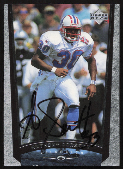 Anthony Dorsett Autographed 1998 Upper Deck Card #241 Houston Oilers SKU #260471