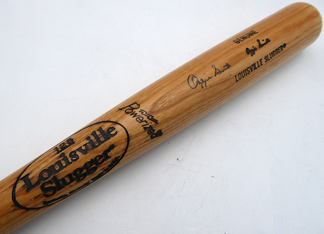 Ozzie Smith Autographed Louisville Slugger Bat St. Louis Cardinals Beckett BAS QR #BV12116