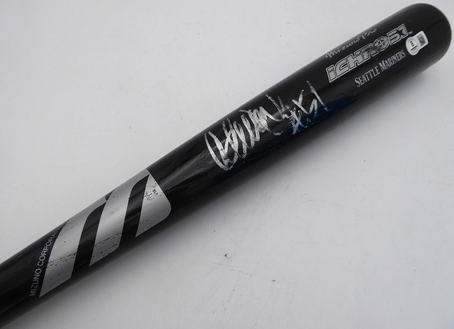 Ichiro Suzuki Autographed 2001 Mizuno Rookie Game Model Bat Seattle Mariners "#51" Vintage Rookie Era Signature Beckett BAS QR #BU87149