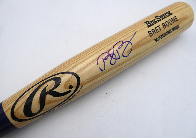 Bret Boone Autographed Rawlings Big Stick Bat Seattle Mariners MCS Holo #87593