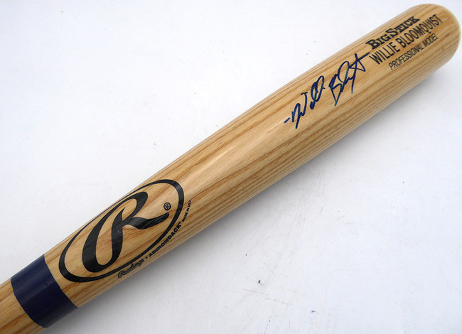 Willie Bloomquist Autographed Rawlings Big Stick Bat Seattle Mariners MCS Holo #87595
