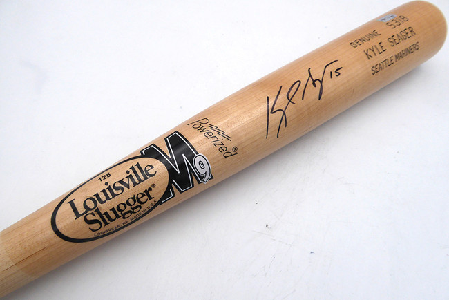 Kyle Seager Autographed Game Model Louisville Slugger S318 Bat Seattle Mariners MLB Holo #EK610547