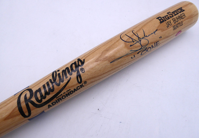 Jay Buhner Autographed Rawlings Big Stick Bat Seattle Mariners "Bone" MCS Holo #87596