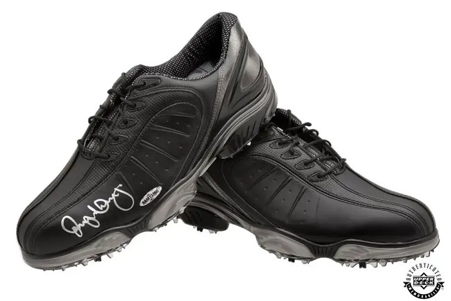 Rory McIlroy Autographed Black FootJoy Golf Cleats Size 9 UDA Holo Stock #261622