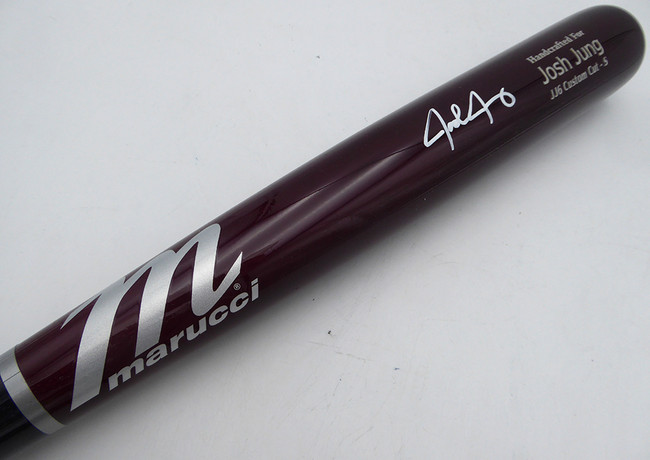 Josh Jung Autographed Marucci Player Model Bat Texas Rangers Beckett BAS #1W97421