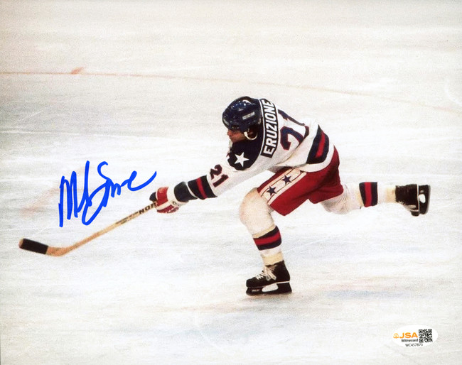 Mike Eruzione Autographed 8x10 Photo 1980 Team USA Miracle on Ice JSA Witness Stock #261556