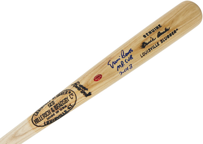 Ernie Banks Autographed Louisville Slugger Game Model Baseball Bat Chicago Cubs "Mr. Cub, 2013" Beckett BAS QR Stock #261677