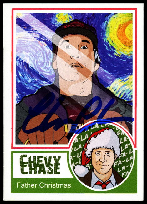 Chevy Chase Autographed Christmas Vacation 35th Anniversary Trading Card "Father Christmas" Beckett BAS QR Stock #261947