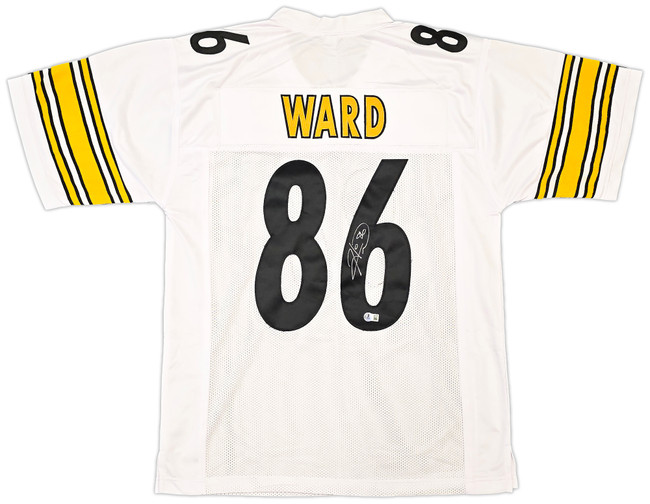 Pittsburgh Steelers Hines Ward Autographed White Jersey Beckett BAS Witness Stock #261911