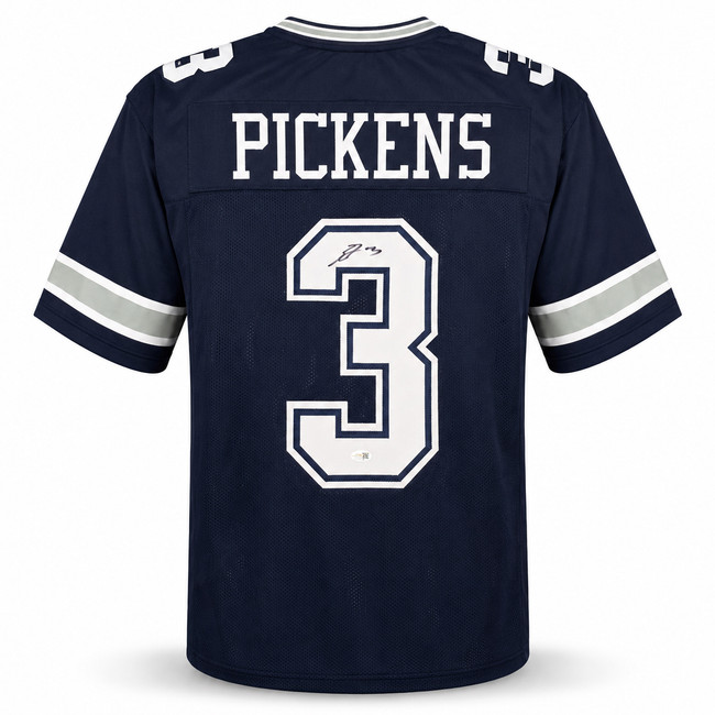Dallas Cowboys George Pickens Autographed Blue Jersey JSA Witness Stock #262414