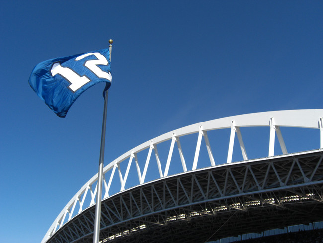 Seattle Seahawks Stadium 12th Man Flag - 16x20 Photo (Autograph Ticket Required)