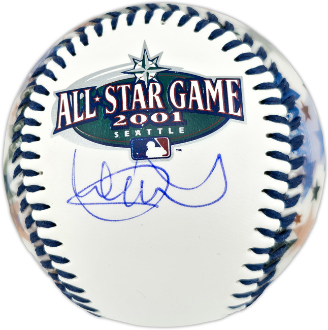 Ichiro Suzuki Autographed Official 2001 All Star Game Logo Fotoball Baseball Seattle Mariners Beckett BAS Witness #4W624939