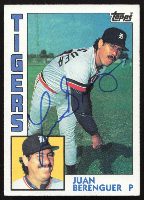 Juan Berenguer Autographed 1984 Topps Card #174 Detroit Tigers SKU #264020