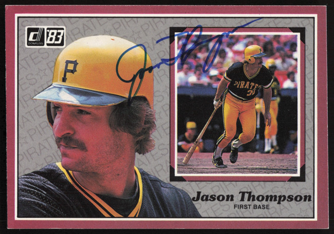 Jason Thompson Autographed 1983 Donruss Action All Stars Card #8 Pittsburgh Pirates SKU #264341