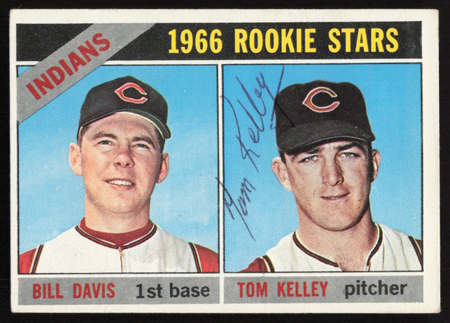Tom Kelley Autographed 1966 Topps Rookie Card #44 Cleveland Indians SKU #264427