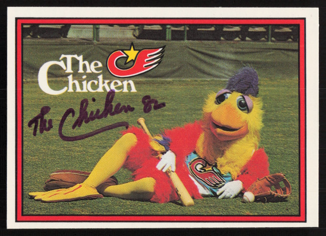 Ted Giannoulas San Diego Chicken Autographed 1982 Donruss Card #531 San Diego Padres SKU #264551