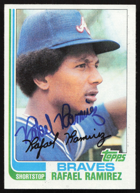Rafael Ramirez Autographed 1982 Topps Card #536 Atlanta Braves SKU #264820