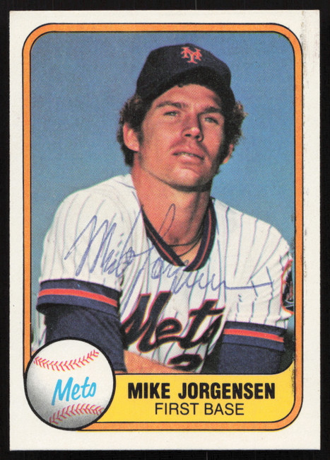 Mike Jorgensen Autographed 1981 Fleer Card #324 New York Mets SKU #265090