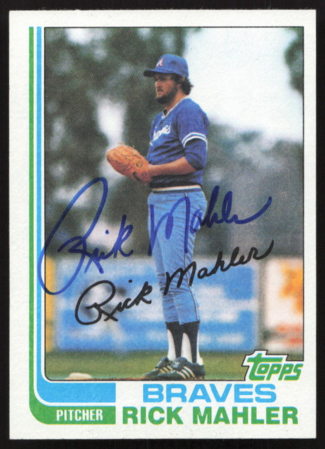 Rick Mahler Autographed 1982 Topps Card #579 Atlanta Braves SKU #263697