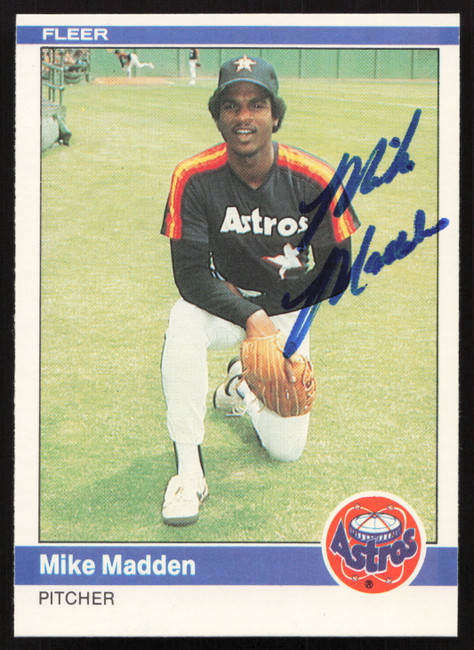 Mike Madden Autographed 1984 Fleer Card #232 Houston Astros SKU #263980