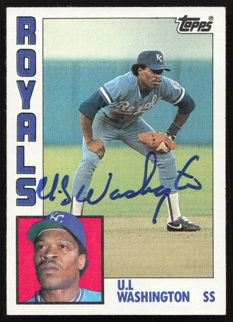 U.L. Washington Autographed 1984 Topps Card #294 Kansas City Royals SKU #264031