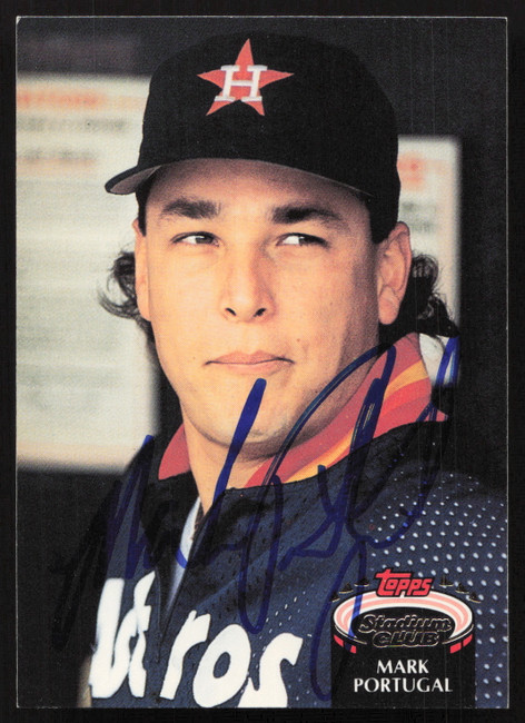 Mark Portugal Autographed 1992 Stadium Club Card #126 Houston Astros SKU #264125