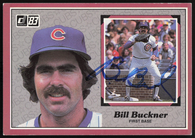 Bill Buckner Autographed 1983 Donruss Action All Stars Card #7 Chicago Cubs SKU #264340